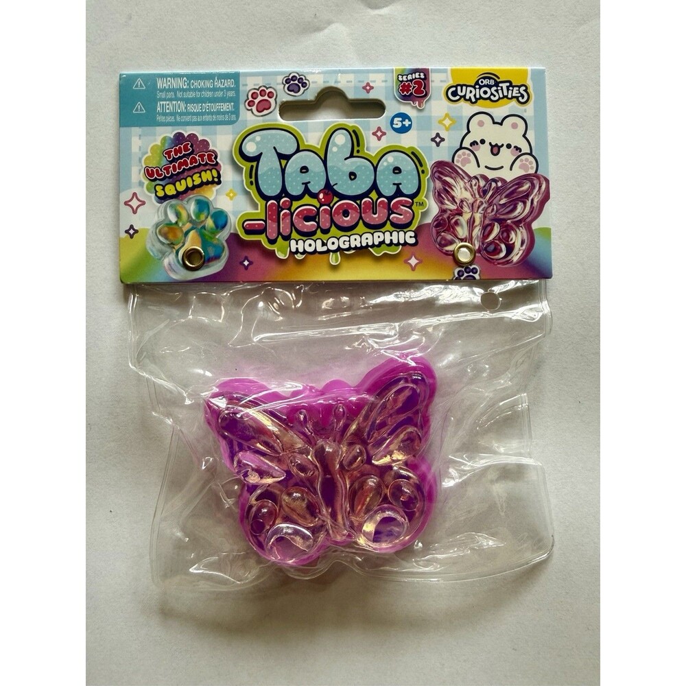 Taba-Licious Curiosities Holographic Butterfly 3-Inch Squeeze Toy VIRAL TIKTOK
